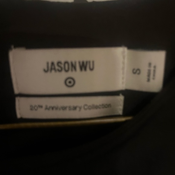 Jason Wu for Target black simple elegant dress - fitted top - pleated skirt - Picture 2 of 6